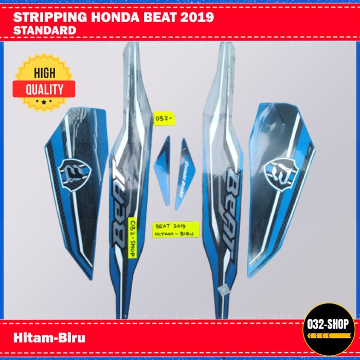 Striping Honda Beat 2019 Standard, Stiker Sticker Body Honda Beat 2019