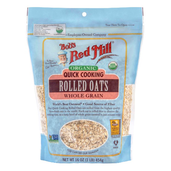 

Bob's Red Mill, Organic, Quick Cooking Rolled Oats (453 g)