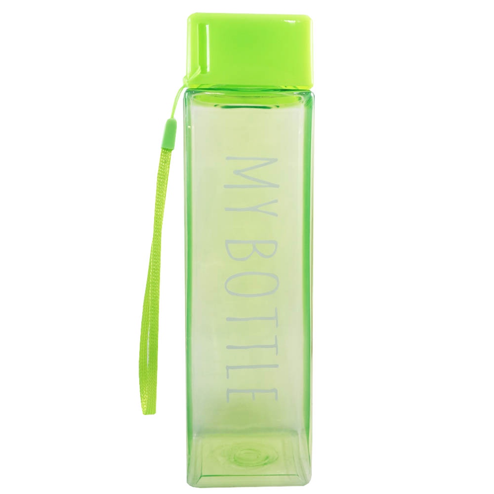 MY Bottle KOTAK SQUARE model SEGI Botol Minum Persegi ukuran 500ML Warna Warni BPA FREE RANDOM