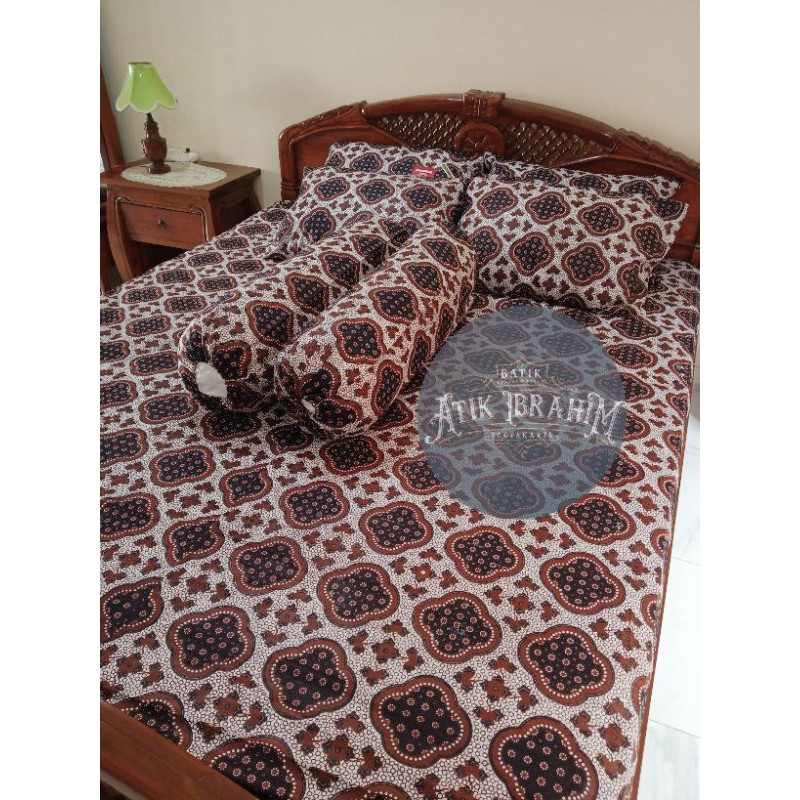 Sprei batik katun jogja asli sprei batik uk 180 x 200 x 30 tidak luntur berkualitas