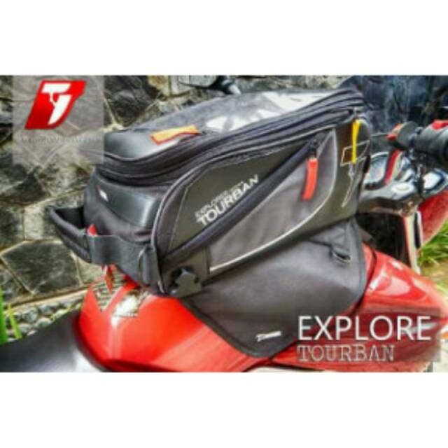 Tankbag explorer tourban 7gear - tas motor - tas tangki motor - tas magnet - tas gendong - slempang