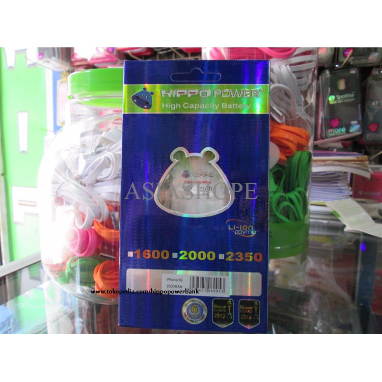 Hippo Baterai Iphone 5S / Iphone 5C (2000MAH)