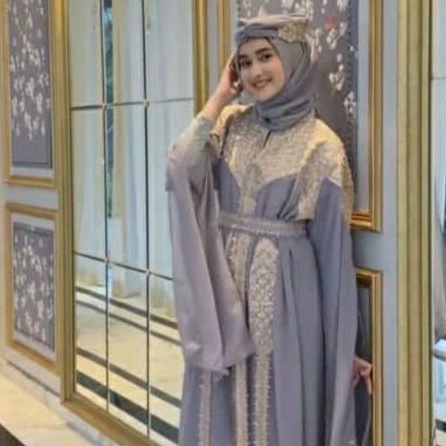 Kaftan Meera 4 in 1/ kaftan wanita kondangan /kaftan busui / gamis kaftan mewah/ kaftan original ful