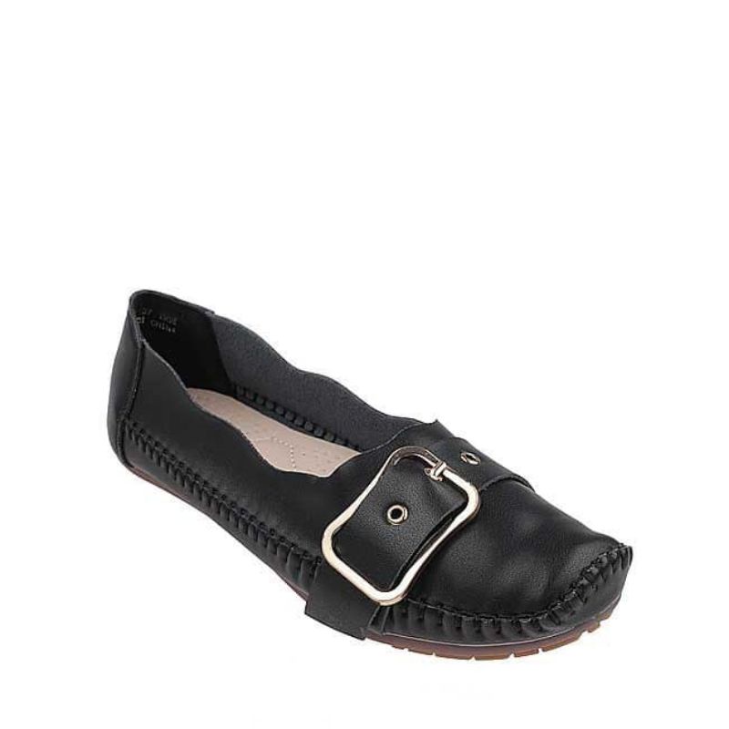 sz 36 Crazysale❣️ ROBELLI ORIGINAL DAIVA BLACK SEPATU NYAMAN FLAT CASUAL KERJA PESTA HITAM MURAH CAK