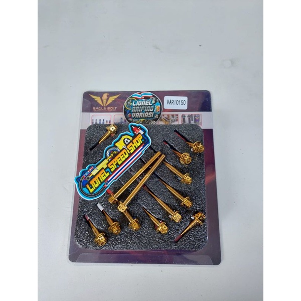 Baut cvt vario 150 vario 125 new probolt flower gold baut box mesin vario 150 vario 125 new flower 1