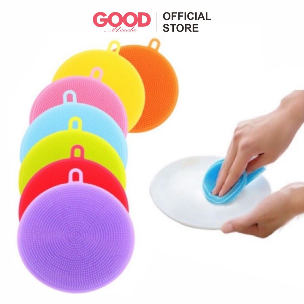 GOOD MADE - Spons Cuci Piring Silikon Serba Guna Dishwashing Sikat Bulat COD