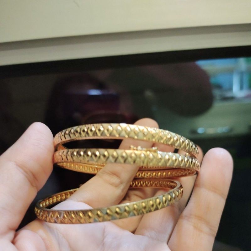 gelang  emas Bangkok 3 gr dewasa'  (d 5.5cm)