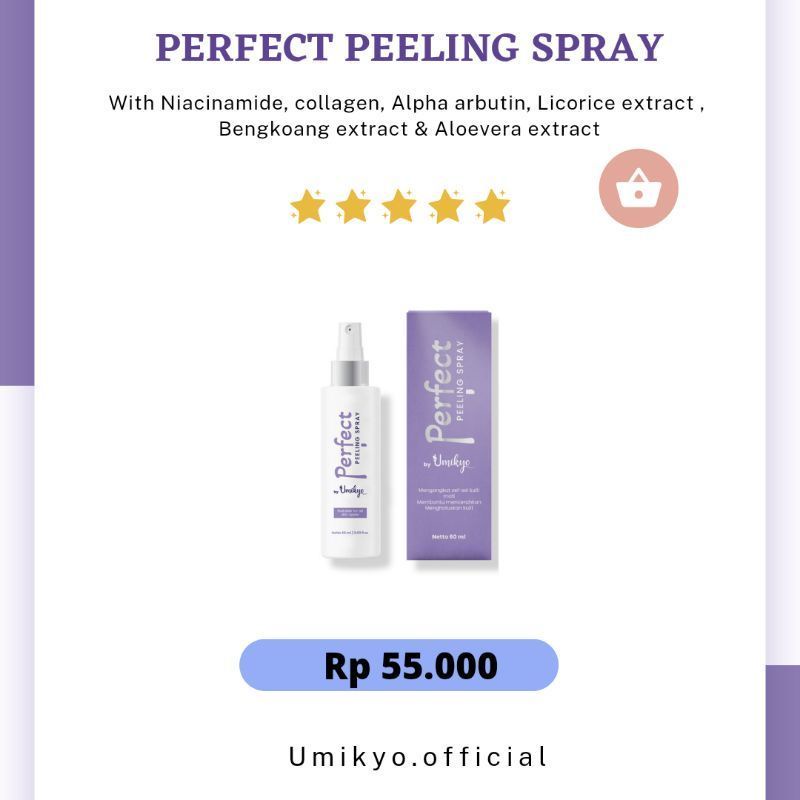 Perfect Peeling Spray by UMIKYO / Peeling Tca dosis tinggi BPOM
