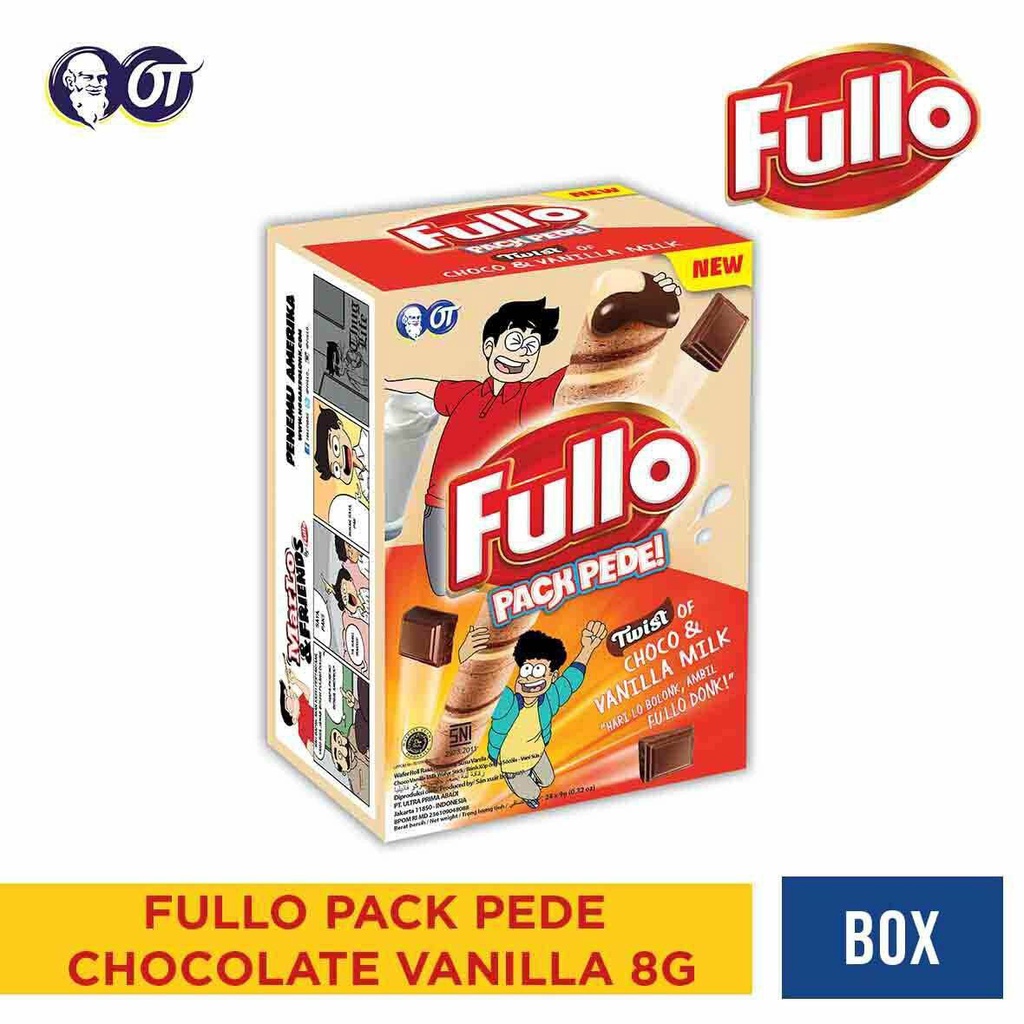 FULLO CHOCO&amp;VANILA MILK PEDE 24X8GR