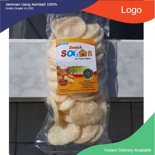 

Kerupuk - Krupuk Oval Gepeng / Kemplang Kentang Sogan Vegan & Vegetarian