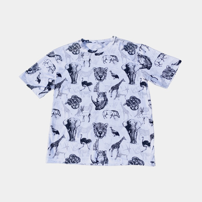 Lembang Park &amp; Zoo - T Shirt Fullprint Dewasa Unisex motif Elephant &amp; Friends