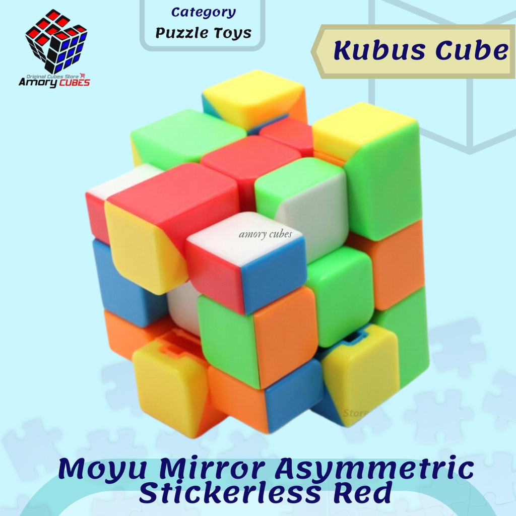 Rubik Mirror Moyu MF Asymmetric Stickerless Red / Rubik Cube