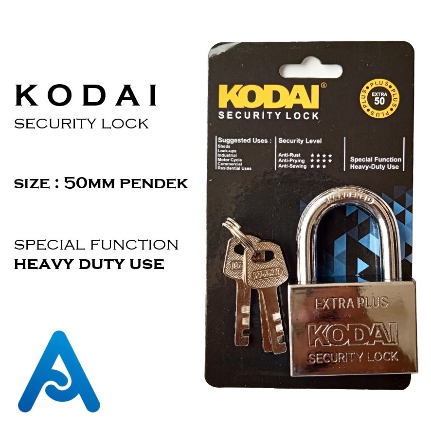 Gembok Pagar Rumah Pintu Anti Maling Besar Karat Stainless Kodai Putih