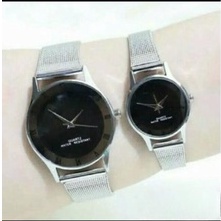 Jam Tangan Couple/Pria/Wanita CCK Pasir Romawi Polos Bulat stainliss (Harga Satuan)