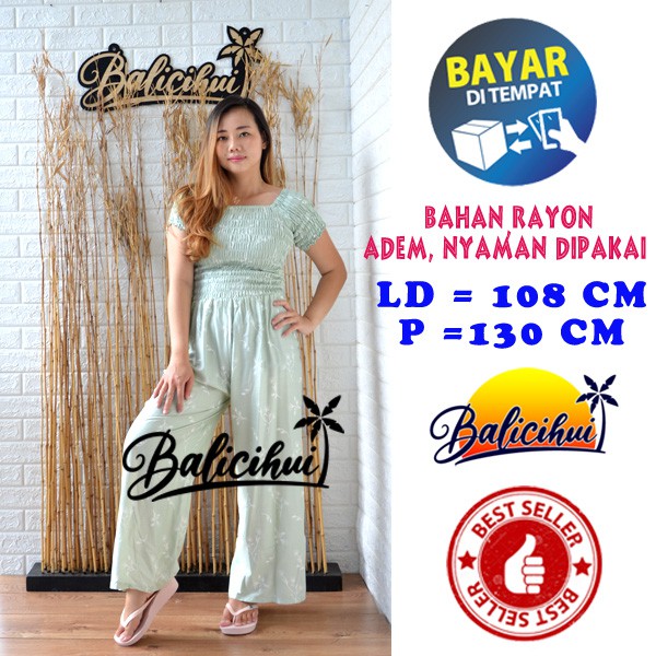 Balicihui Jumpsuit Sabrina Wanita Jumpsuit Panjang Sabrina jamsuit Sabrina Bali Jumpsuit Fit to XL