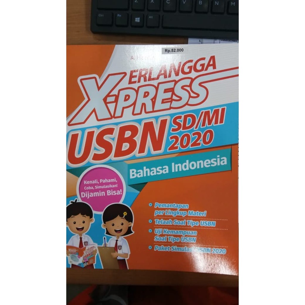 BUKU PELAJARAN ASLI "ERLANGGA"  UN SD  X-PRESS USBN SD MI 2020 BAHASA INDONESIA