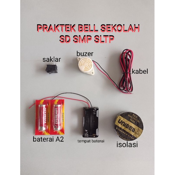 paket praktek rangkaian bel listrik anak sekolah SD SMP SLTP
