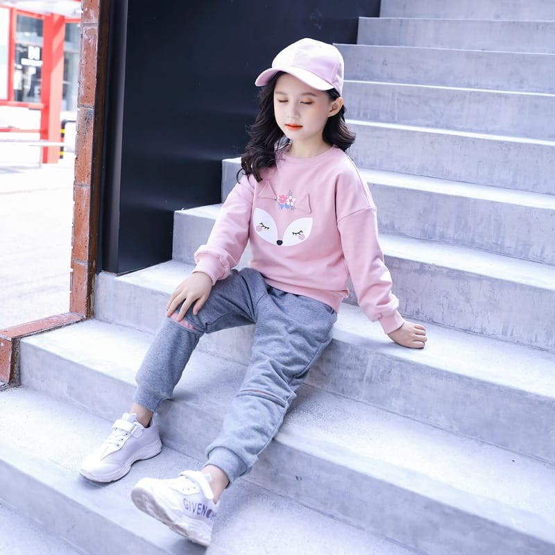 Setelan Rose Flow 1 - 6 Thn Set Sweater Anak Lucu