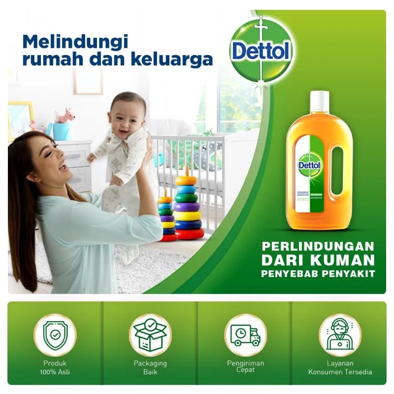 DETTOL ANTISEPTIC LIQUID 95 ML, 245 ML, 495 ML