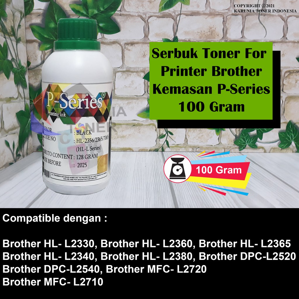 Serbuk Toner TN2356 2356 2306 For Brother HL2360DN HL2365DW DCP L 2640DW 2700D MFC L 2740 100 Gram