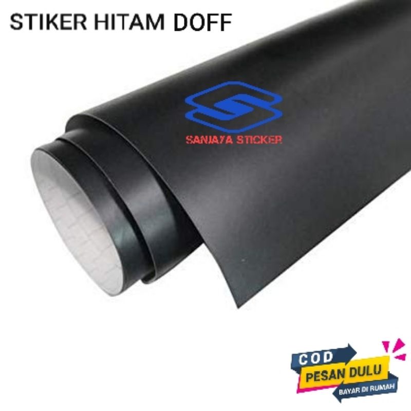 Sticker Skotlet Motor Hitam doff 1 meter