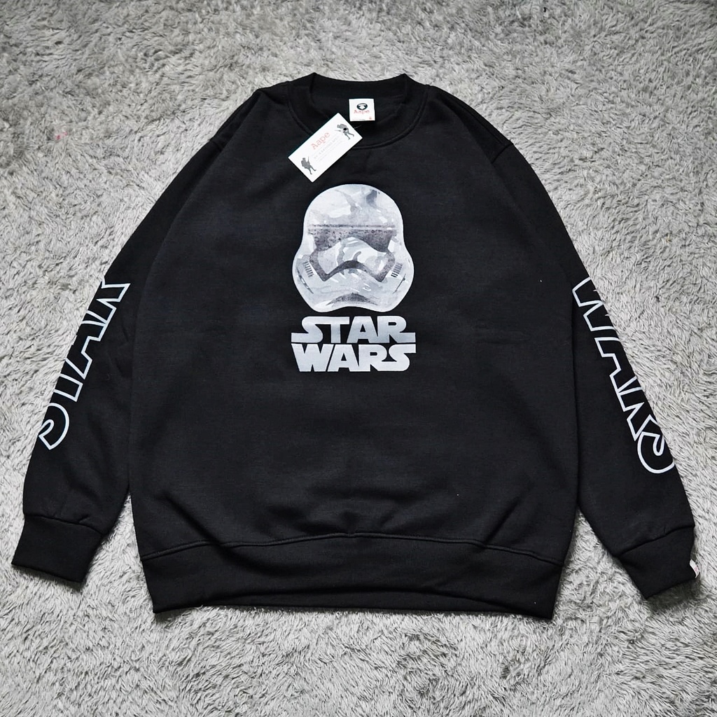 SWEATER CREWNECK BAPE AAPE STARWARS FULLTAG &amp; LABEL