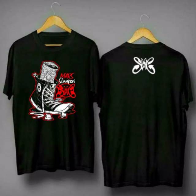 Fourfashion Kaos Pria Kaos Distro MARS SLANKER Black FN129