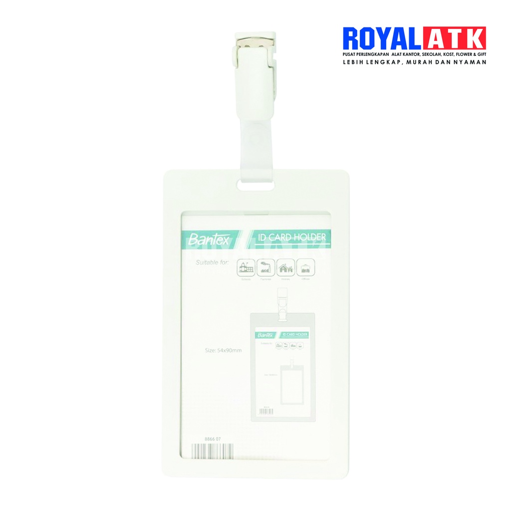

ID CARD PORTRAID+CLIP WHITE BANTEX (8866 07)