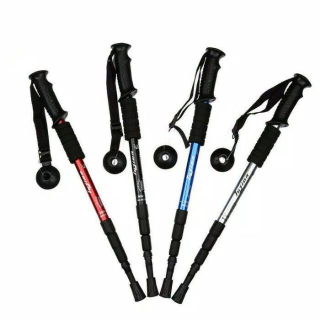 TONGKAT TREKKING LURUS ANTISHOCK - TREKING POLE GUNUNG PORTABLE