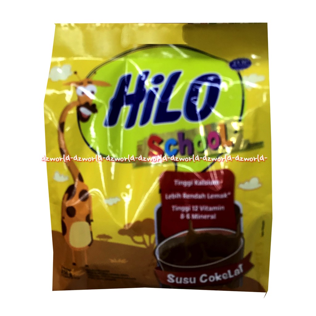 Hilo School Coklat 10sachet Susu Hailo Sachet 10 Sachet Polybag Pouch Susu Hilo School Chocolate Gusset Susu Tinggi Kalsium Untuk Anak Sekolah Hi-Lo