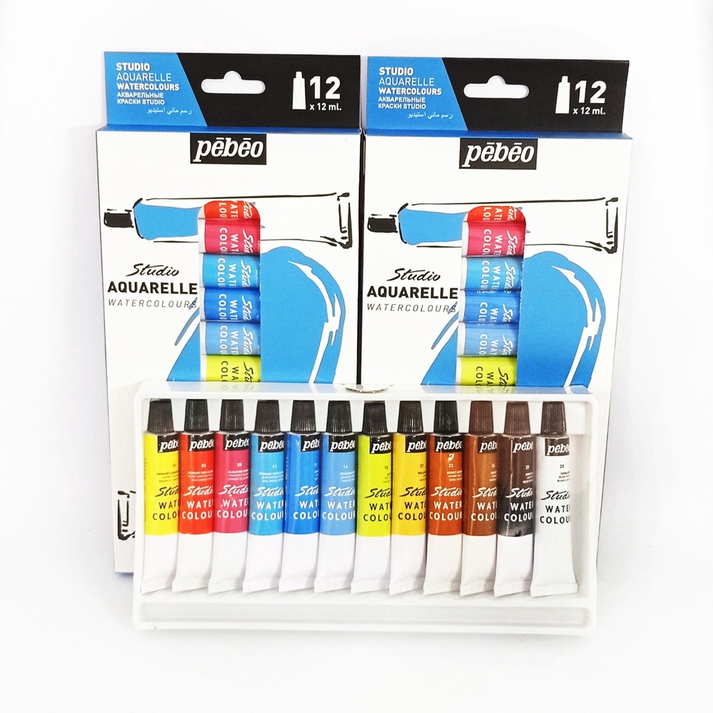 

Cat Air Pebeo Studio Watercolor Paint 12x12ml Tube Set