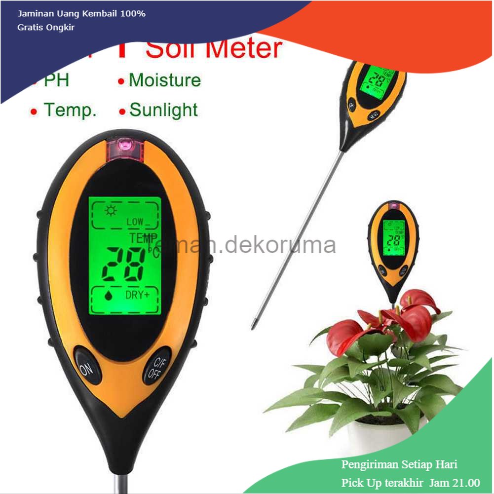TD - TMN YIERYI Pengukur Temperature &amp; Kelembapan Tanah Soil PH - TPH01803