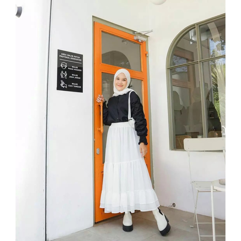 Luna layer skirt | rok wanita | bawahan muslim wanita