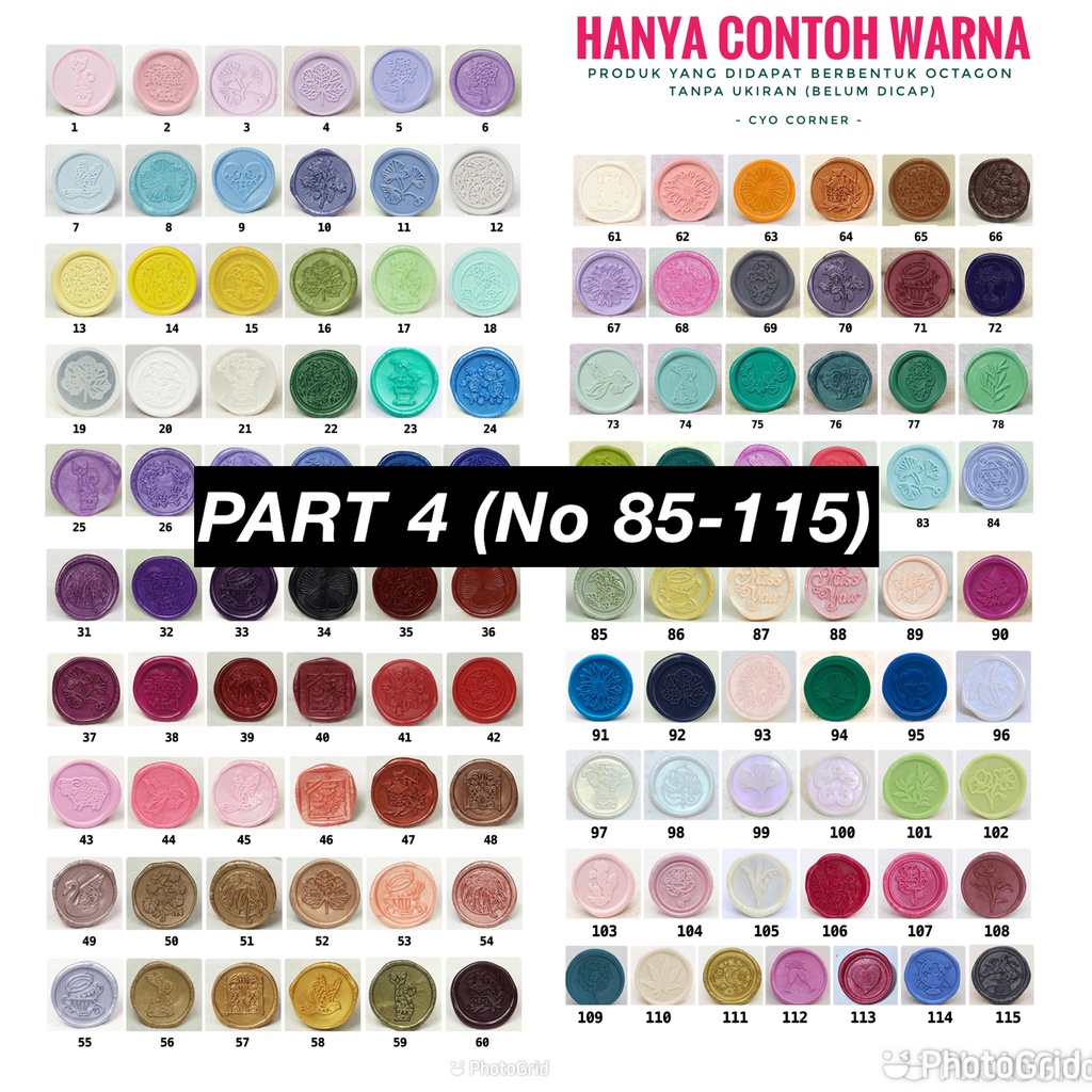 

SEALING WAX STAMP / WAX SEAL BEADS CANDLE LILIN PART 4