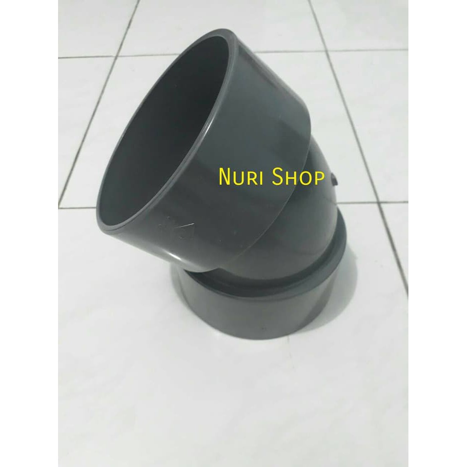 Jual Elbow 45 x 4 inch / knie / Keni / Knee 45 derajat PVC 4