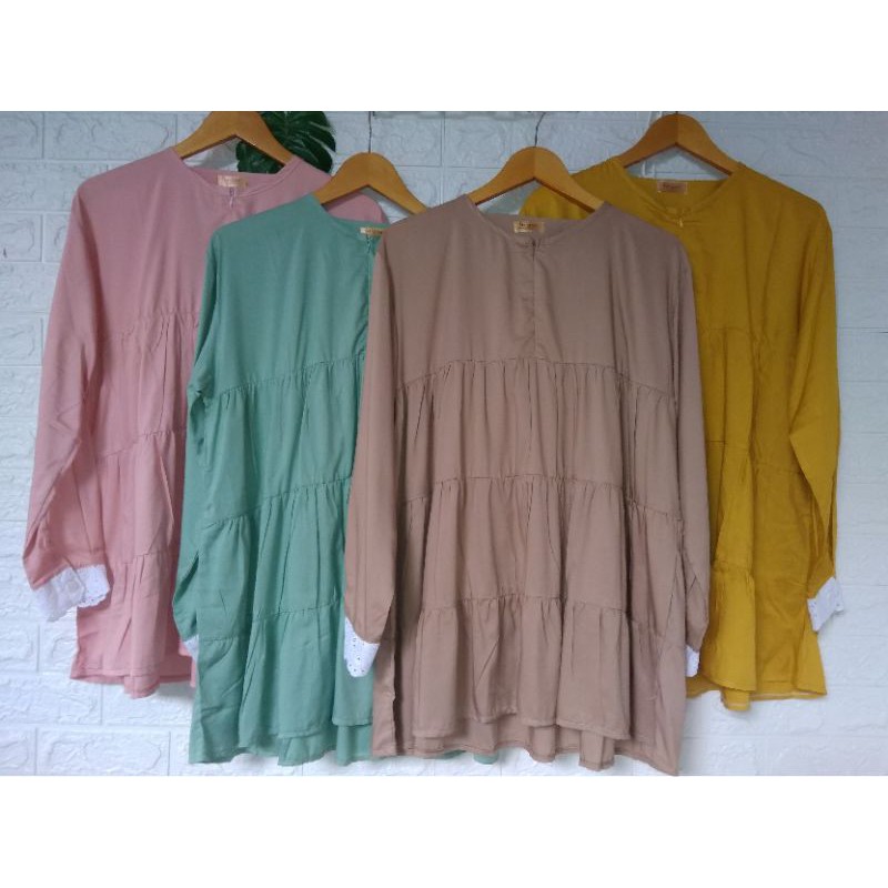Tunik Polos /Tunik Susun / Tunik ruffle / Tunik Renda /Tunik rempel /Tunik rayon