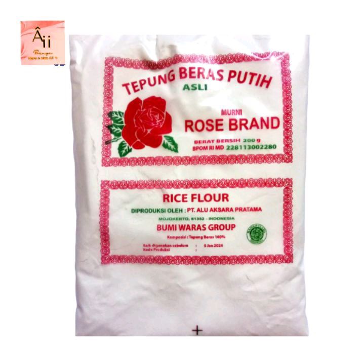 

tepung beras putih asli murni rose brand netto 200gr