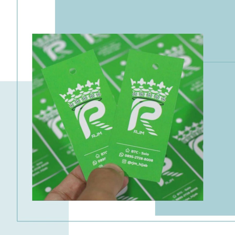 

HANG TAG 8 x 4 / HANG TAG LABEL / LABEL BAJU / HANG TAG BAJU - 1SISI