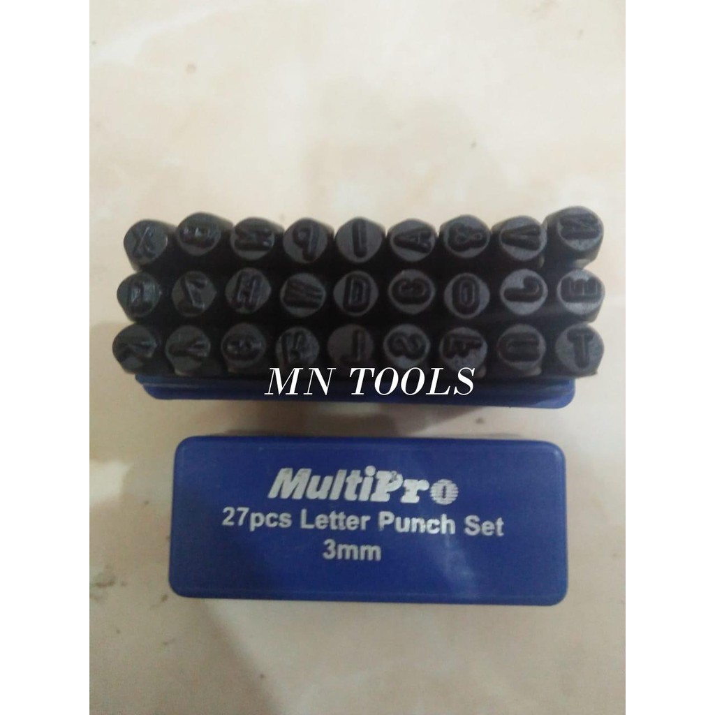 Satu Set Alat Ketok Nomor Angka Huruf Mesin 3 MM Letter Punch