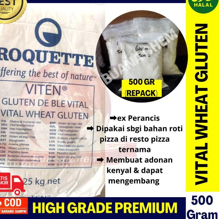 

Max Sale--Vital Wheat Gluten 500 gr / Tepung Protein Murni / Tepung Gandum Pizza