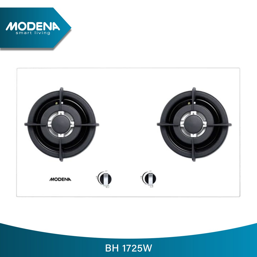 Jual Modena BH 1725W 2Tk Cristal White Built in Hob (Kompor Tanam Gas