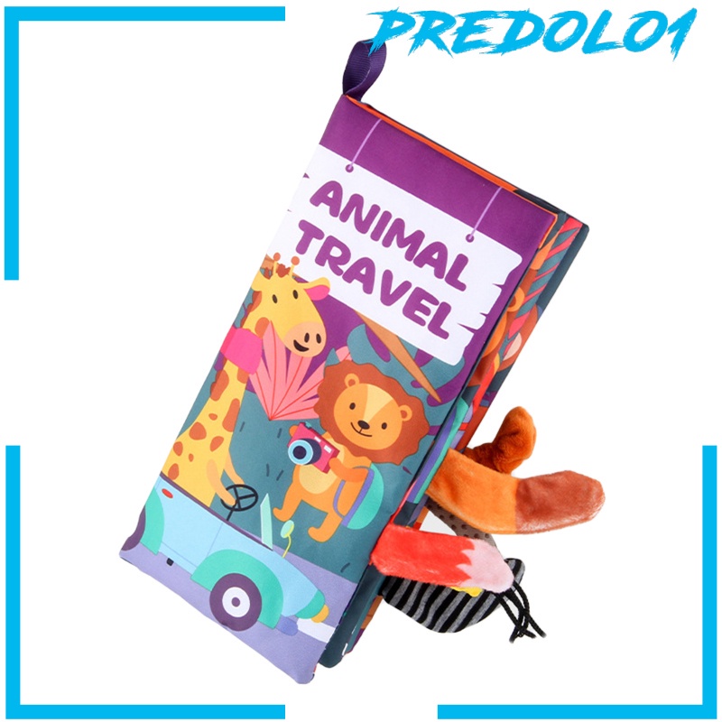 [PREDOLO1] Baby Soft Book Animal Rustling Sound Learning Teething Toy