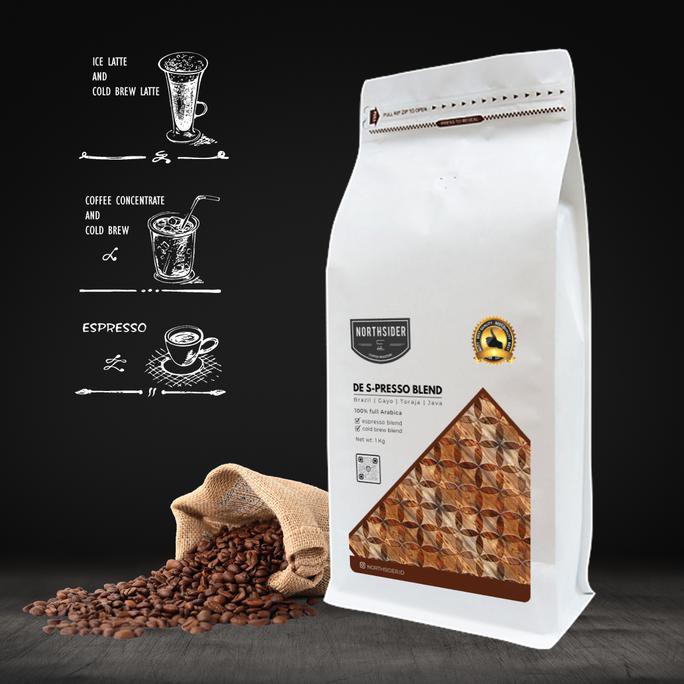 

BIJI KOPI ARABIKA DE S-PRESSO BLEND - 1KG NORTHSIDER ESPRESSO BLEND - BIJI KOPI