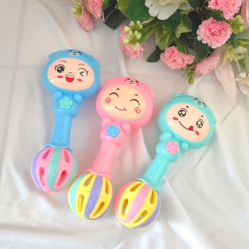 Mainan Rattle Stick Kerincingan Ringan Aman Murah