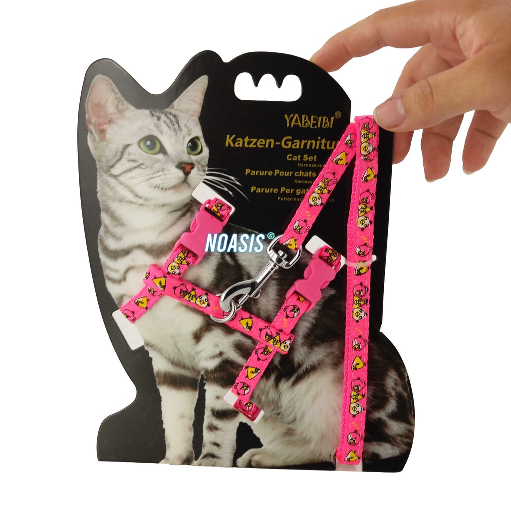 Harness H Tali Tuntun Kucing, Kelinci, Musang, Anjing puppy kitten