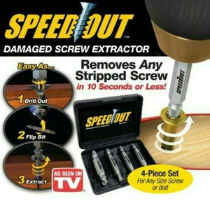 Speed Out Damaged Screw Extractor/TooLL Kit Pembuka Scrup Baut