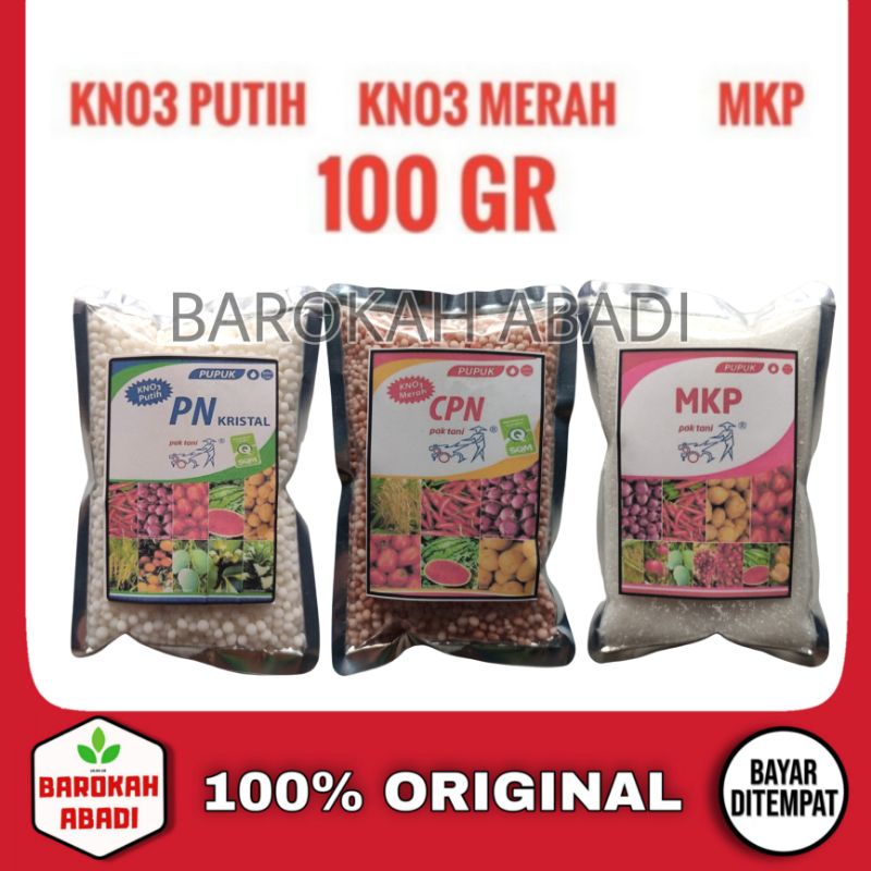 Pupuk KNO3 Putih - KNO3 Merah - MKP Pak Tani  100 gr