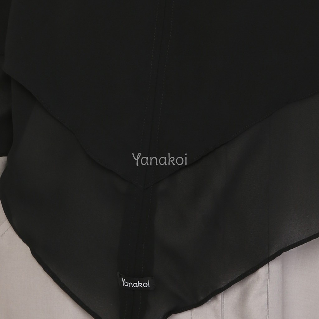 Jilbab Kerudung Khimar Syafa by Yanakoi Hijab warna Hitam