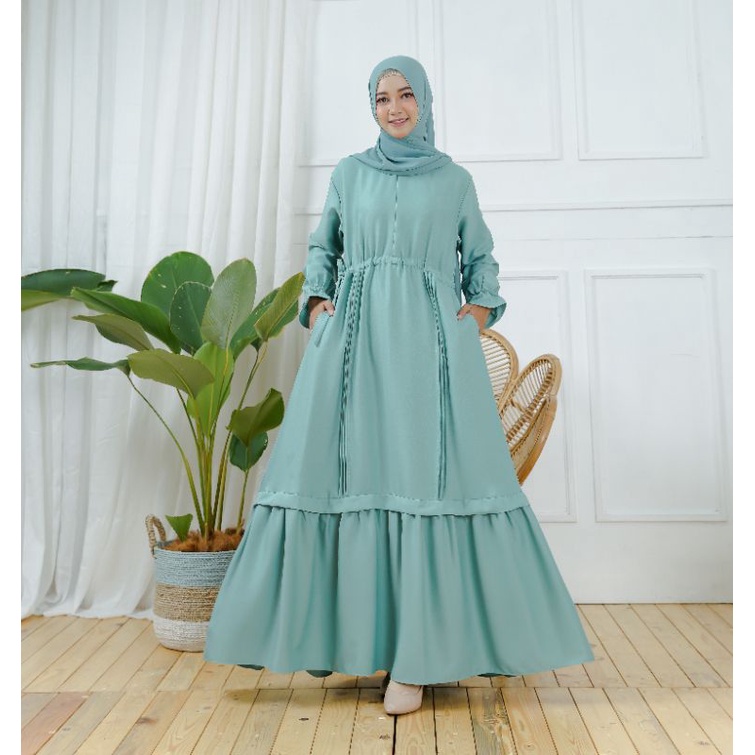 GAMIS TERBARU / NAUREEN DRESS / GAMIS LADYZARA PREMIUM / GAMIS ORI / GAMIS REAL PICT / GAMIS MURAH / GAMIS BEST SELLER / LONG DRESS / DRESS CANTIK-Putih