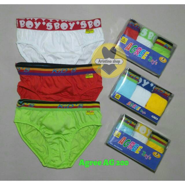 (1biji) Cd Anak Cowok Agree Kids AG 200 KL Katun | Celana Dalam Anak Cowok |tx